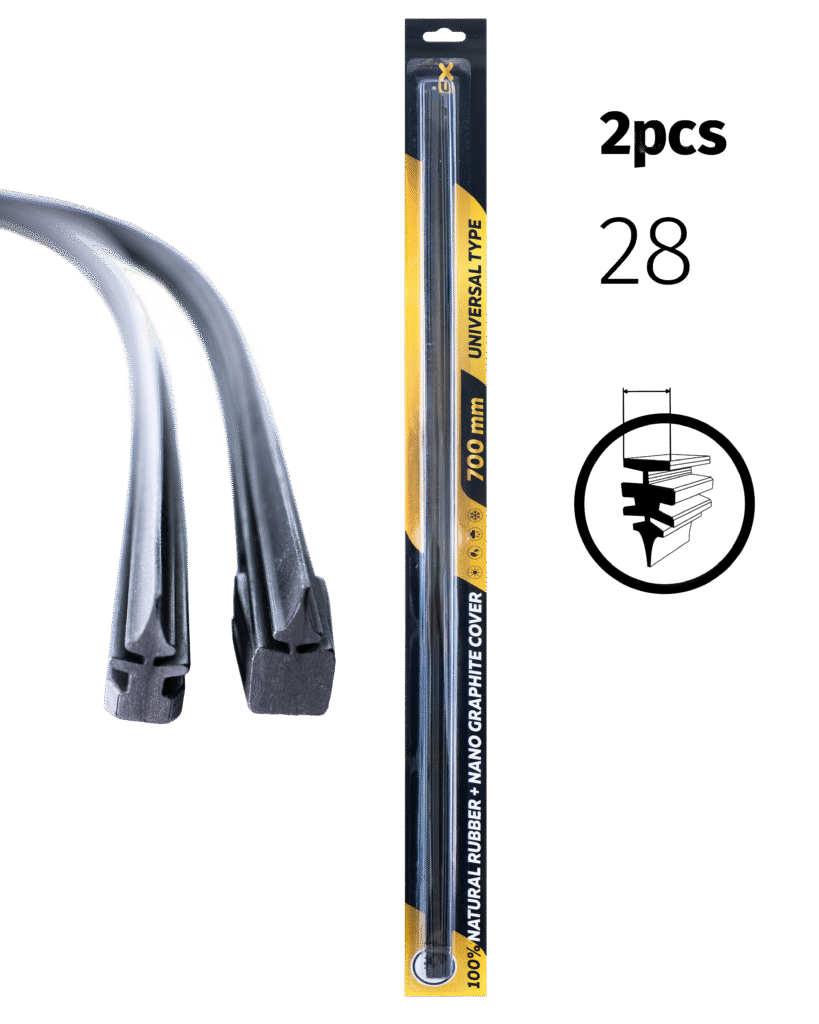 ZOLLEX Nadomestne gumice za brisalce 2pcs (6mm 2B)