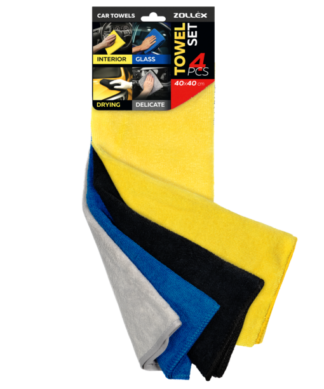 ZOLLEX Krpa iz mikrovlaken, set 4 kosi, 4 barve 40*40 cm, 300 g/m2