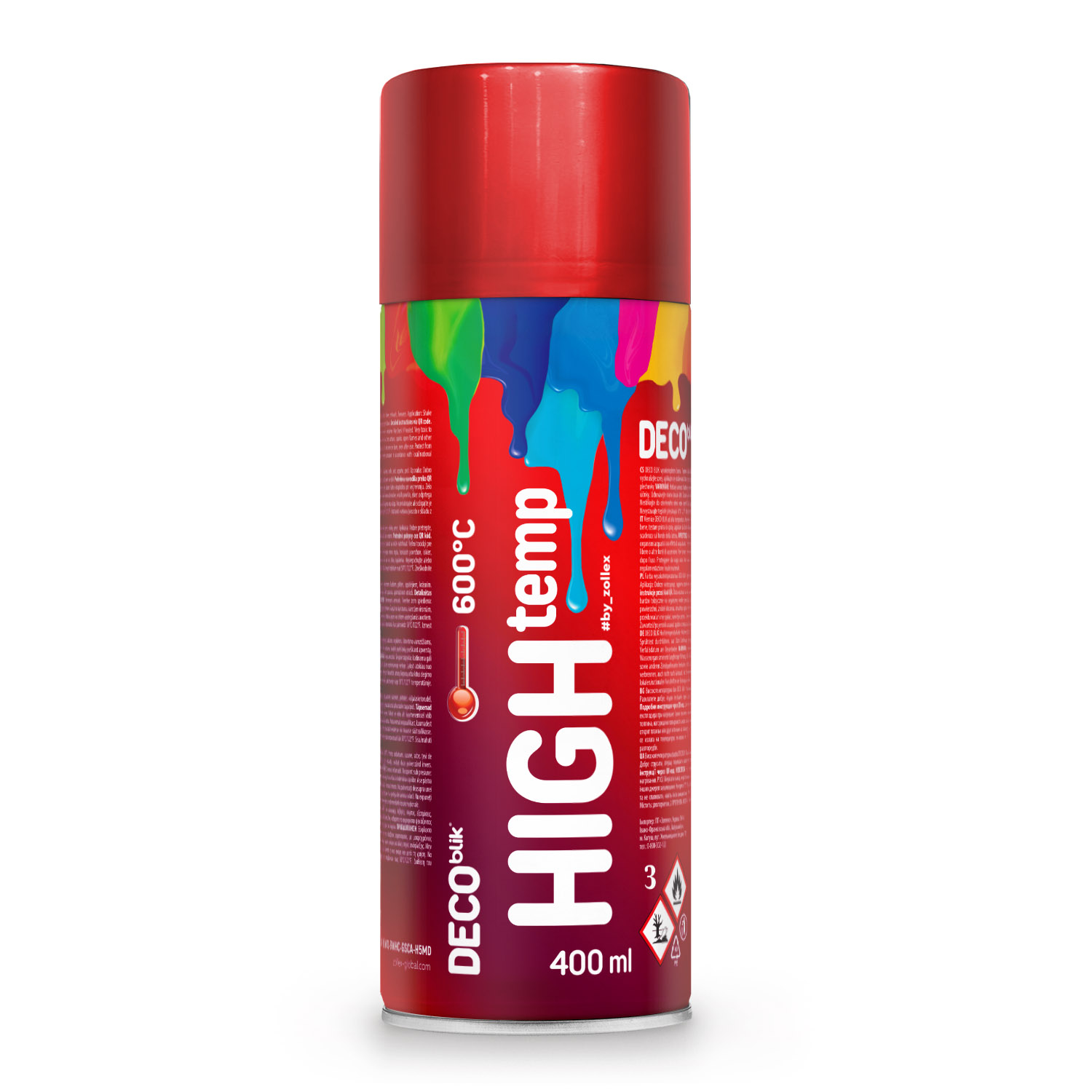 DECO BLIK Visokotemperaturna 600° C RDEČA 400ml