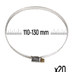 ZOLLEX Cevne objemke iz nerjavnega jekla GT 110-130 mm (20 kos)