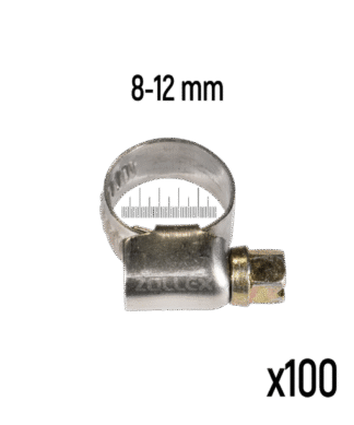 ZOLLEX Cevne objemke iz nerjavnega jekla GT 8-12 mm (100 kos)
