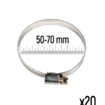 ZOLLEX Cevne objemke iz nerjavnega jekla GT 50-70 mm (20 kos)