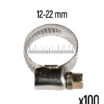 ZOLLEX Cevne objemke iz nerjavnega jekla GT 12-22 mm (100 kos)