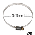 ZOLLEX Cevne objemke iz nerjavnega jekla GT 90-110 mm (20 kos)