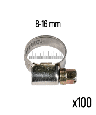 ZOLLEX Cevne objemke iz nerjavnega jekla GT 8-16 mm (100 kos)