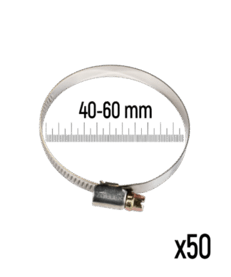 ZOLLEX Cevne objemke iz nerjavnega jekla GT 40-60 mm (50 kos)