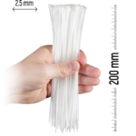 ZOLLEX Najlonska vezica 2,5 X 200 (BELA) 100 kos