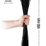 ZOLLEX Najlonska vezica 4,8 X 450 (ČRNA) 100 kos