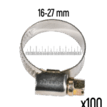 ZOLLEX Cevne objemke iz nerjavnega jekla GT 16-27 mm (100 kos)