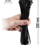 ZOLLEX Najlonska vezica 2,5 X 200 (ČRNA) 100 kos