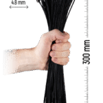 ZOLLEX Najlonska vezica 4,8 X 300 (ČRNA) 100 kos