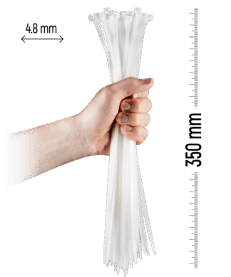ZOLLEX Najlonska vezica 4,8 X 350 (BELA) 100 kos