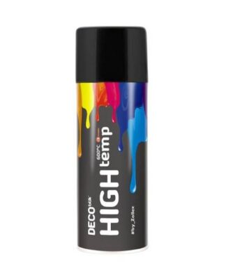 DECO BLIK Barva v razpršilu Visokotemperaturna 600° C (ČRNA) 450ml