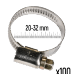Cevne objemke iz nerjavnega jekla GT 20-32 mm (100 kos),