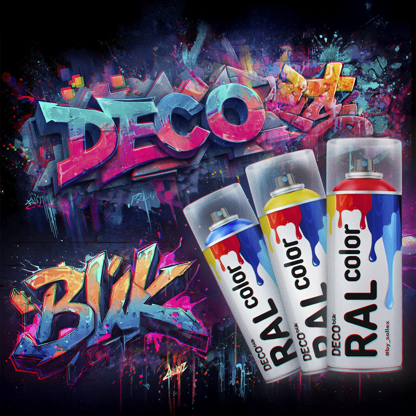 DECO BLIK Barva v spreju RAL 9011 Graphite black 400ml - slika 4