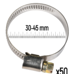 Cevne objemke iz nerjavnega jekla GT 30-45 mm (50 kos)