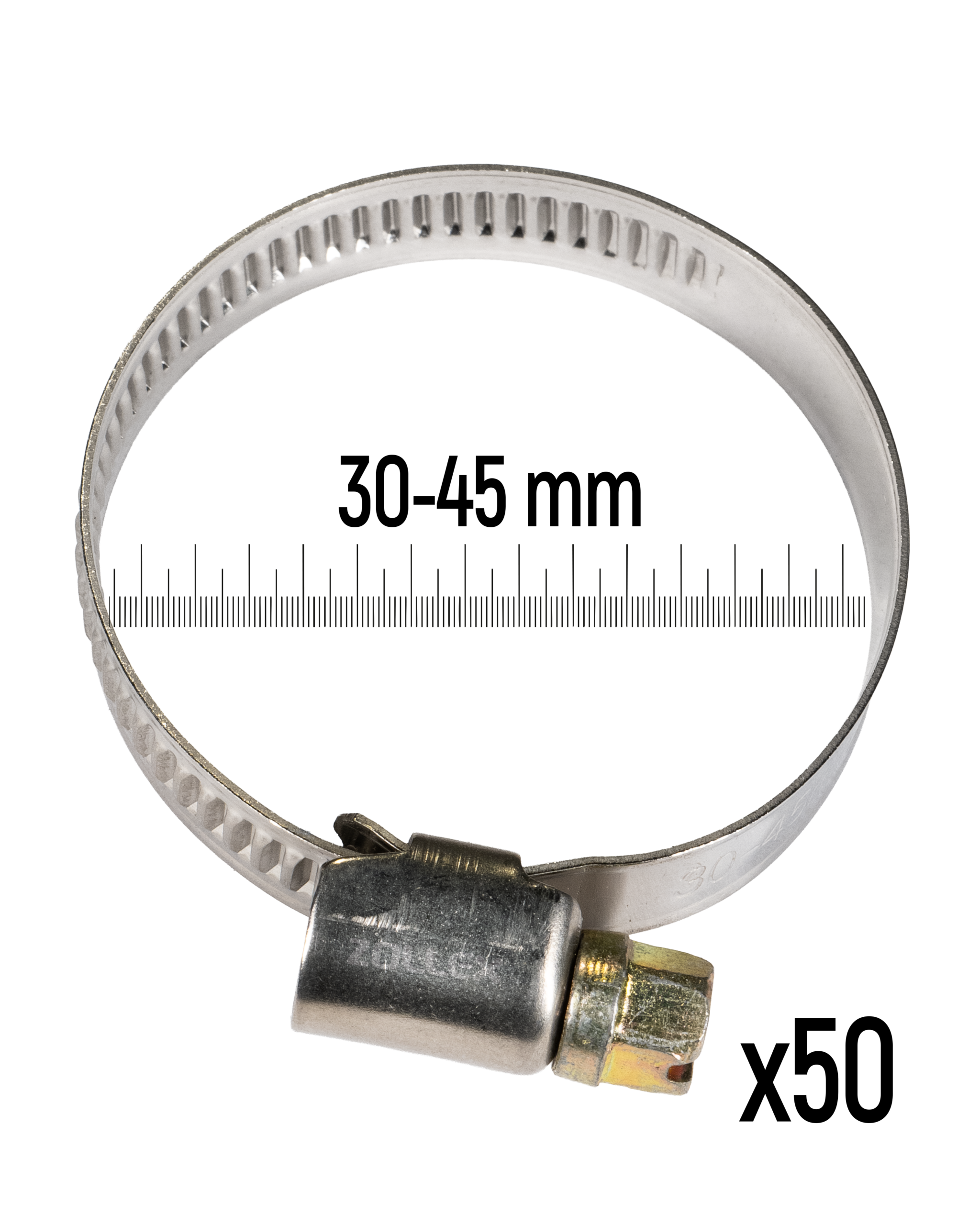 Cevne objemke iz nerjavnega jekla GT 30-45 mm (50 kos)